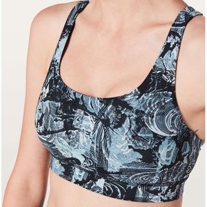 Lululemon Energy Bra Eternal Wave Starlight Black Size 8